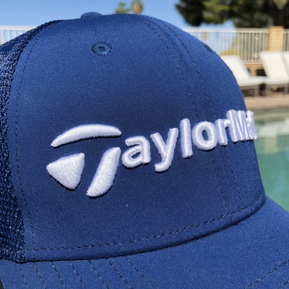 TaylorMade Navy Blue SIM2 TP5 A-Flex Mesh Golf Cap L-XL - Picture 2 of 11